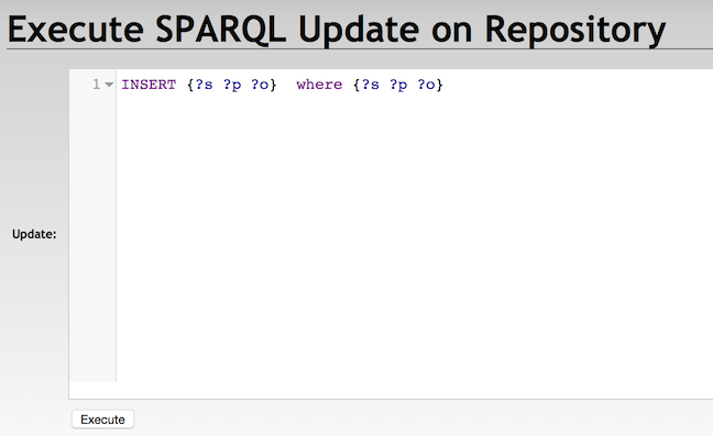 RDF4J Workbench - SPARQL Update